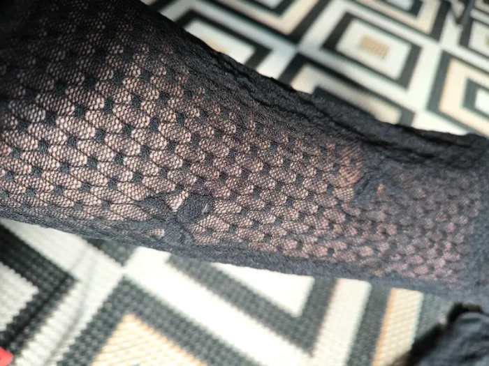 Legging texturé transparent noir Vila – Taille M – Neuf avec étiquette - photo numéro 2