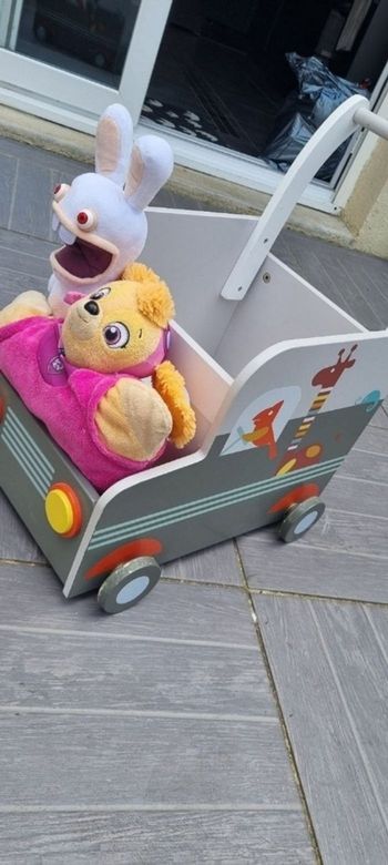 Chariot bois parfait état, rangement voiture