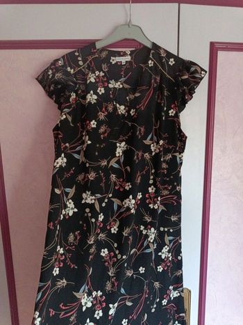 Robe noire imprimée Lady Blush T.44