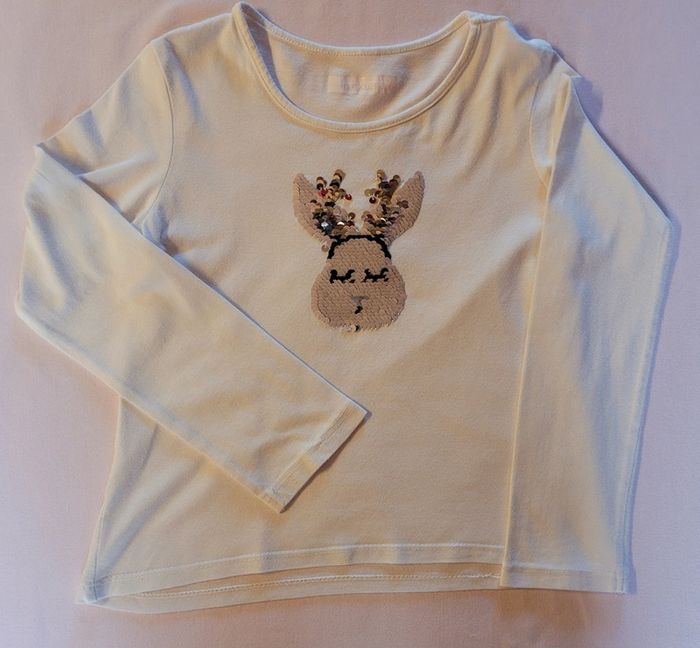 T-shirt Renne de Noël manches longues - photo numéro 4