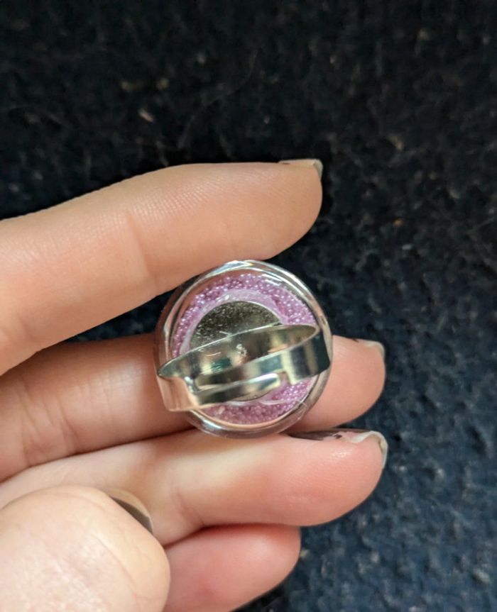 Bague ronde en verre style pylônes - photo numéro 3