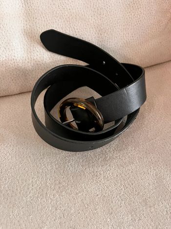 Ceinture simili boucle léopard plastique Zara