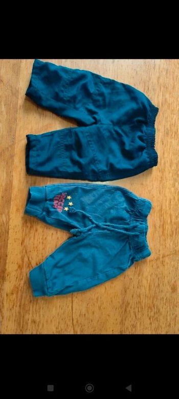 Lot de 2 jogging bleu marine taille 3 mois