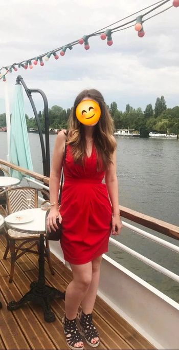 Très belle robe de cocktail rouge H&M taille XS 34