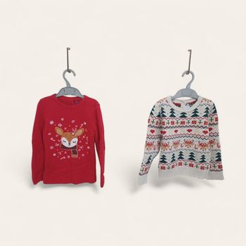 Lot de 2 pulls de Noël Sergent Major - 5 ans fille 🎅