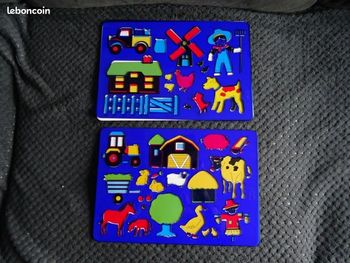 2 pochoirs pour dessiner et colorier  la ferme