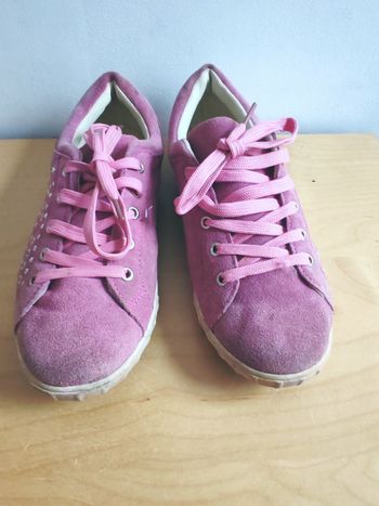 Basket ki.te.toi rose en daim taille 41