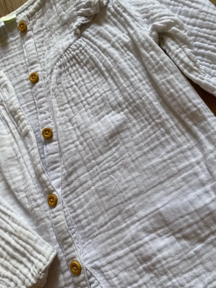 Chemise blanche gaze de coton - photo numéro 3