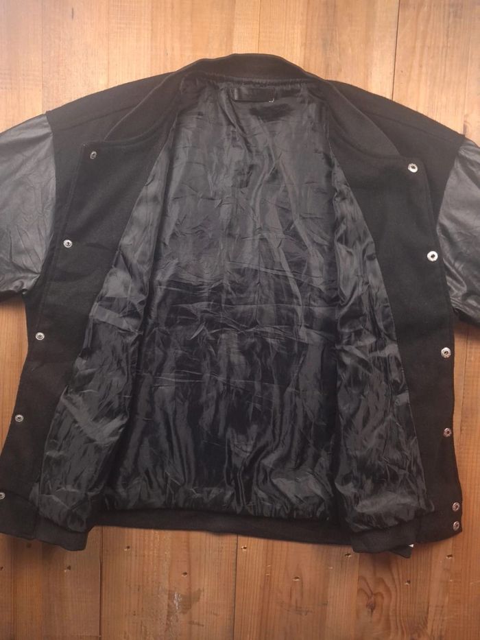 Veste teddy noire style college – Taille M (695) - photo numéro 4