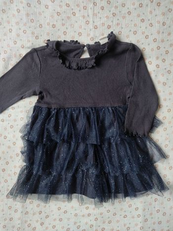 Robe festive bleu marine H&M - Taille 80 cm - Parfait état