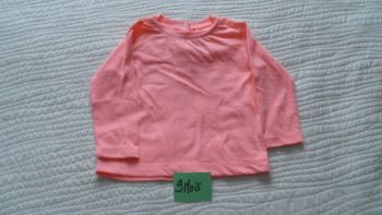 T-shirt manches longues orange 9 mois