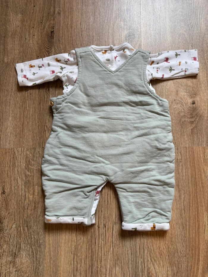 Ensemble body + salopette 1 mois - photo numéro 2