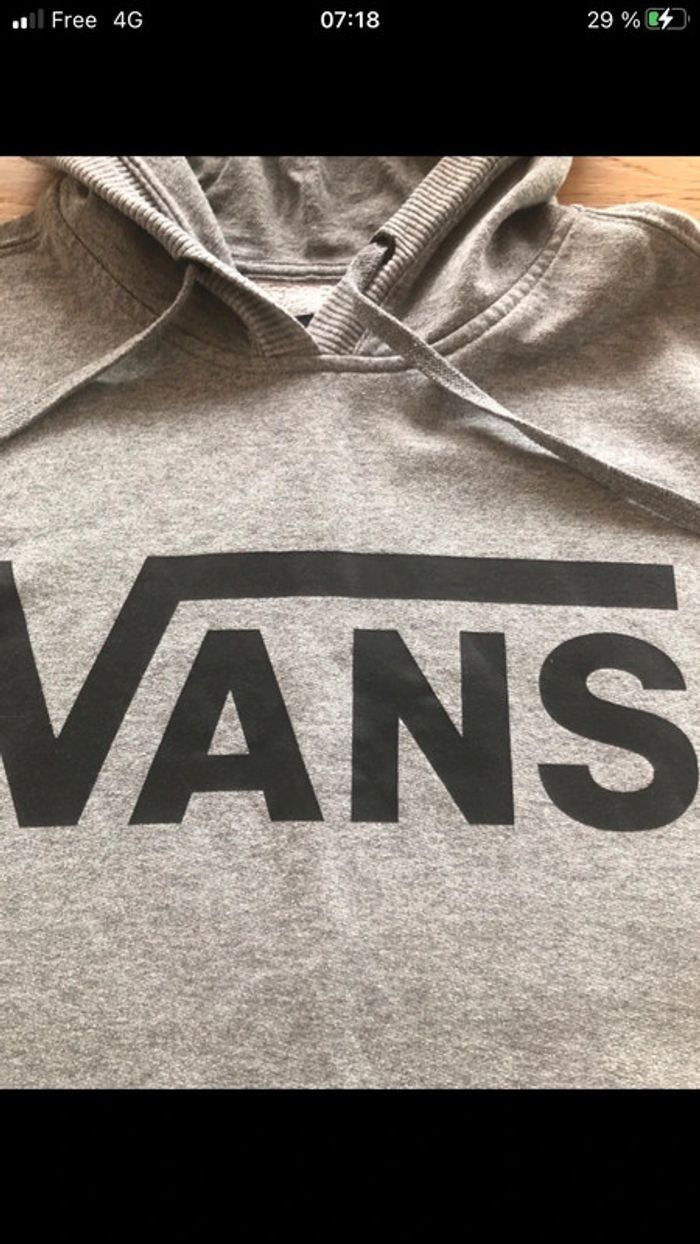 Sweat capuche vans taille S - photo numéro 3