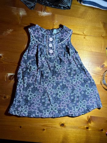 Robe motifs fleurs velours