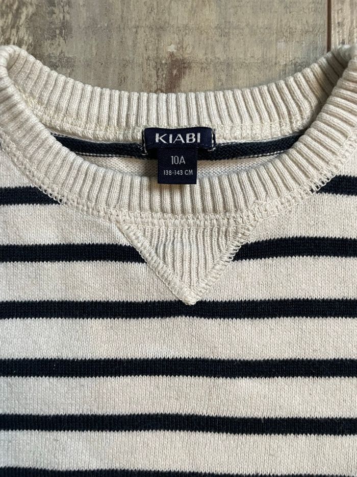 Pull marinière Kiabi garçon 10 ans – comme neuf - photo numéro 2