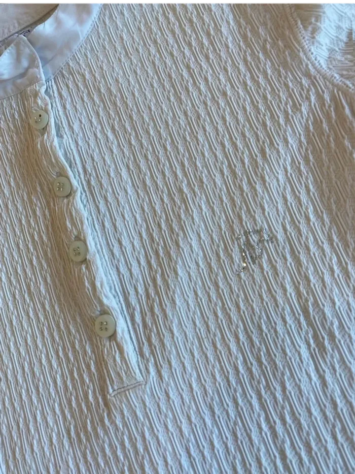 Polo Anna Scarpati – Taille S – Blanc – Très Bon État - photo numéro 2