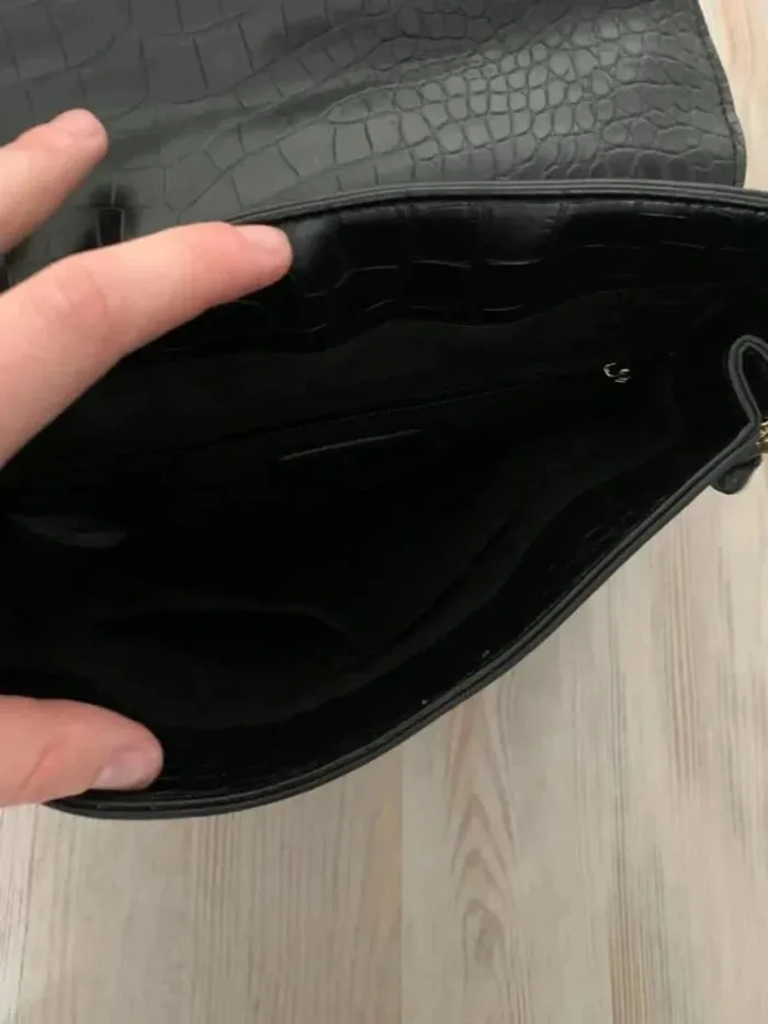 Sac à dos noir , atelier royal effet croco femme – Grande capacité & look chic - photo numéro 5