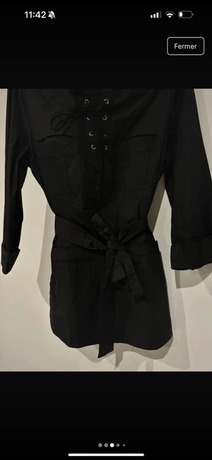 Chemise noire tunique - photo numéro 3