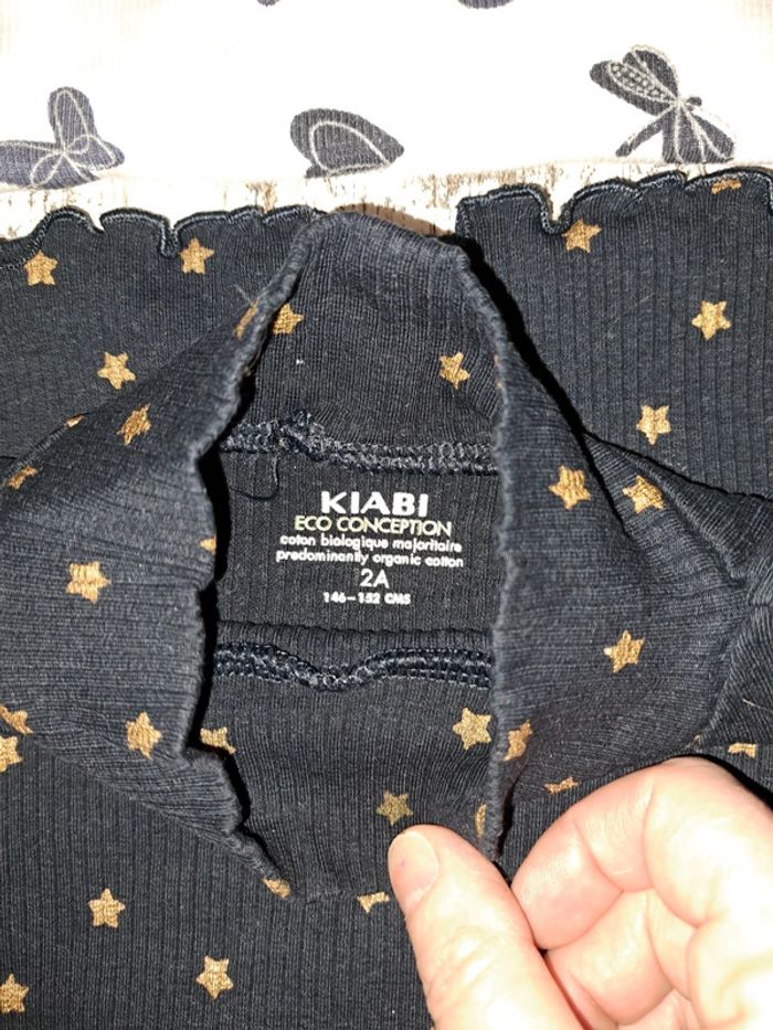 Lot de 2 t shirt  papillons brillant et etoile - photo numéro 3