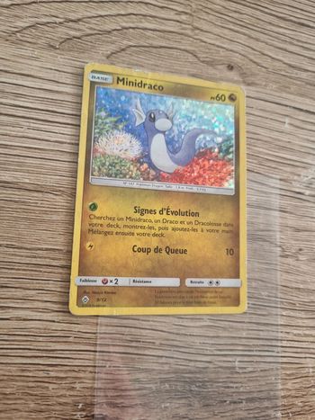 Carte pokémon minidraco holo 9/12 année 2018