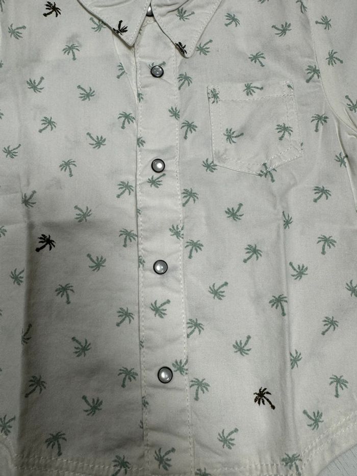 Chemise manche courte palmiers kiabi 6 mois - photo numéro 2