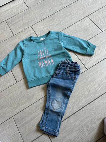 Jean + pull fille