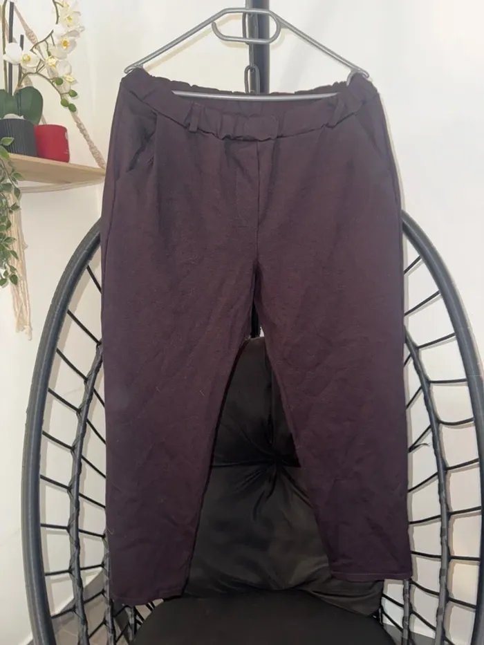 Pantalon femme marron clair – Taille XXXL – Grande taille chic et confortable
