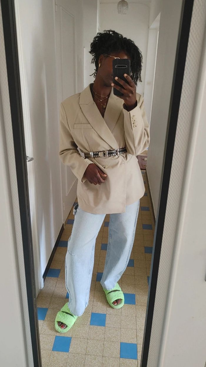 Veste blazer oversize épaulette vintage - photo numéro 2