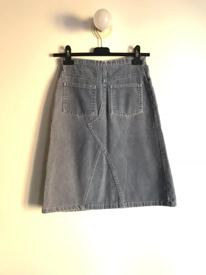 Jupe 10 ans en velours bleu - photo numéro 5