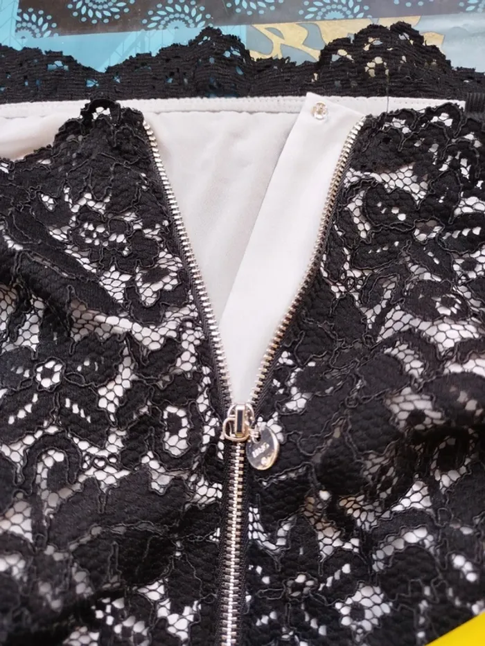 #robe#noire#motif dentelle - photo numéro 2