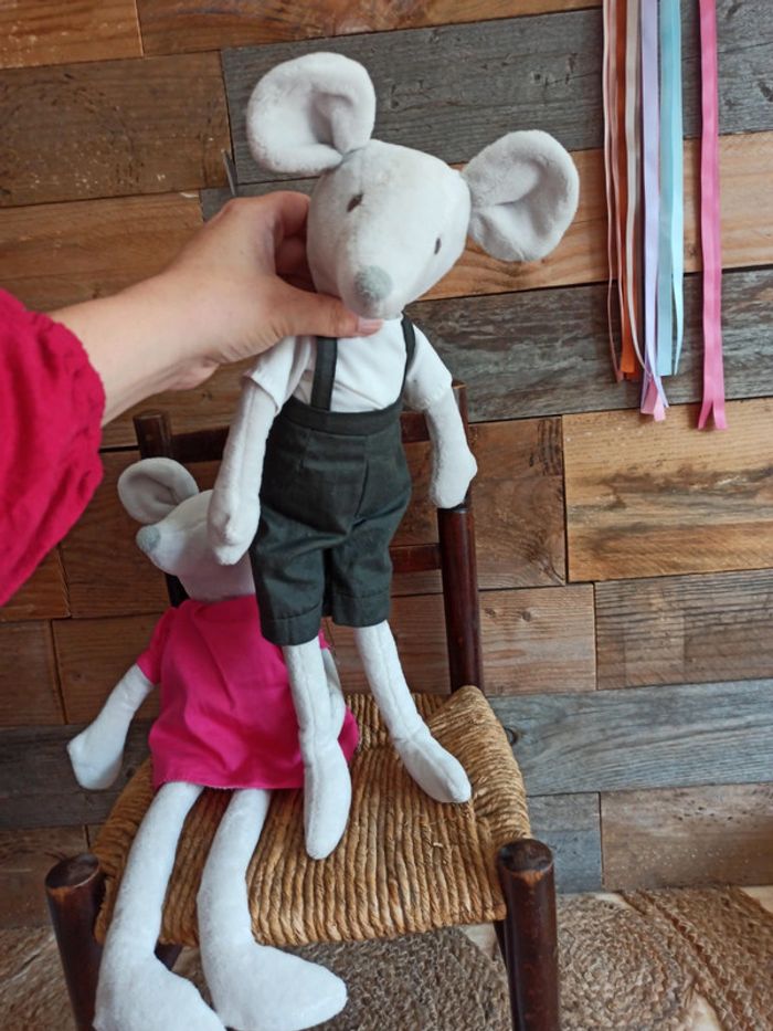 Peluche couple souris atmosphera tbe - photo numéro 5