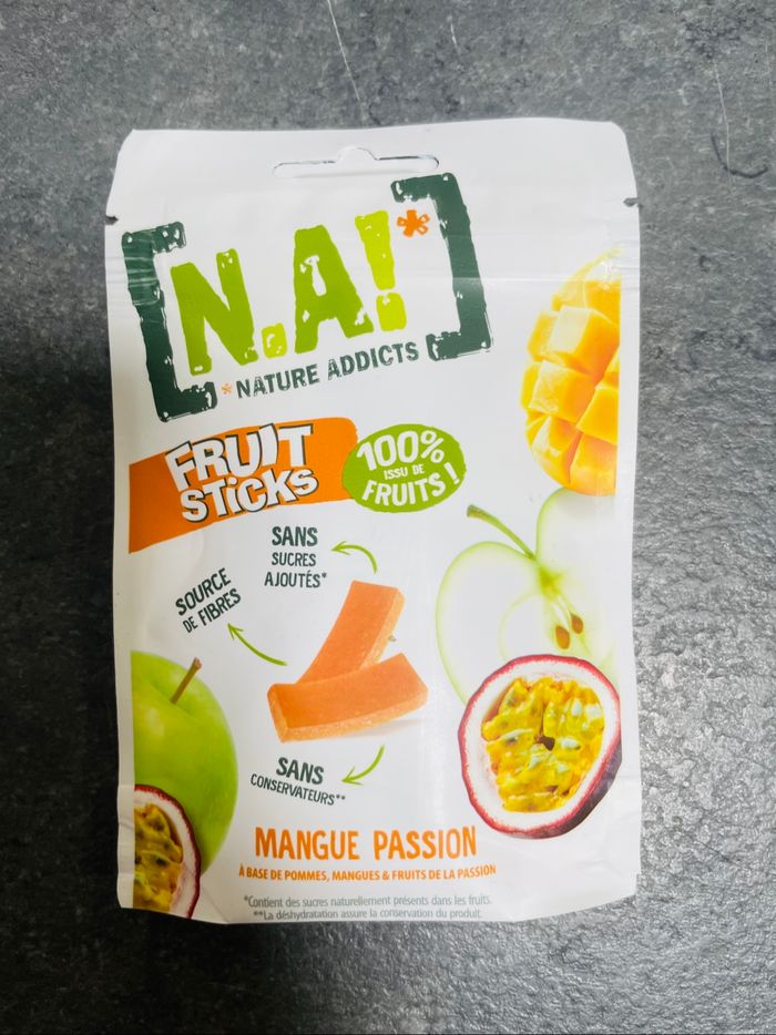 N.A! Nature addictive fruit sticks goût mangue passion 10 sachets de 40g - photo numéro 2
