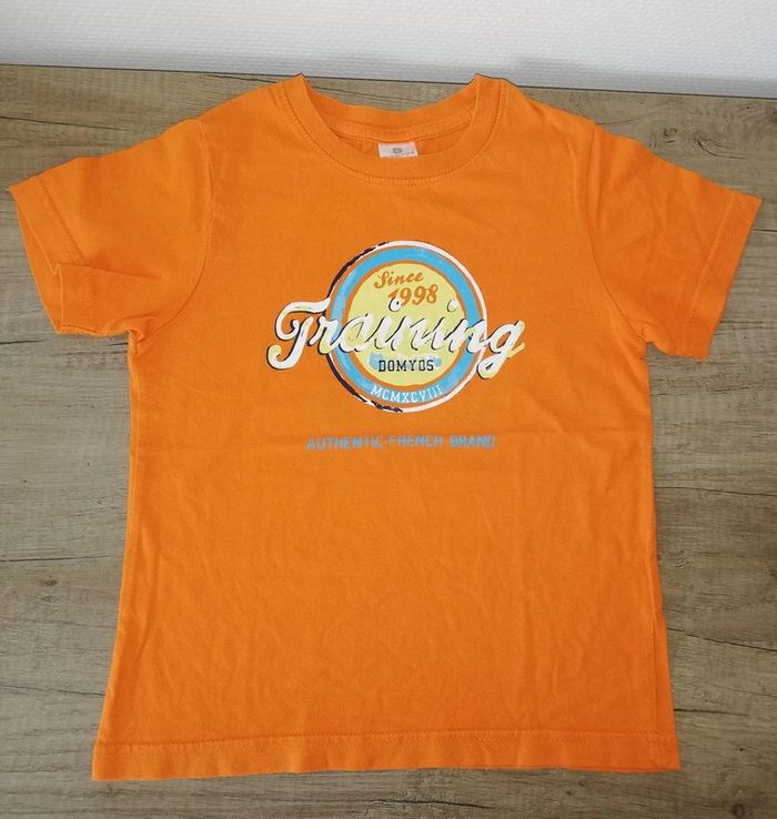 T Shirt 5 ans manches courtes orange Decathlon