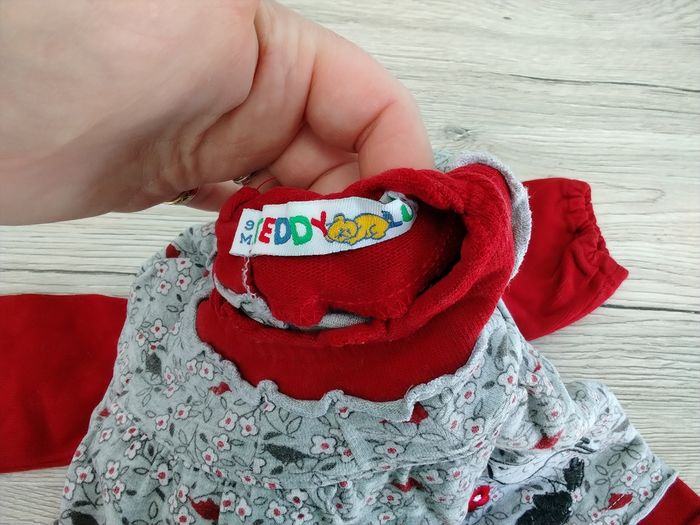 Ensemble tee-shirt manches longues et short fille 9 mois - photo numéro 4