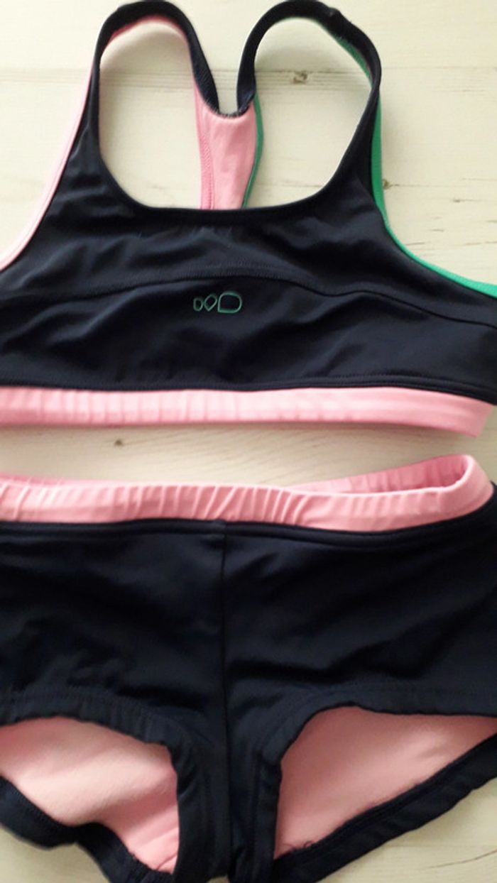 Maillot de bain fille 2 pièces nabaiji 8 ans - photo numéro 2