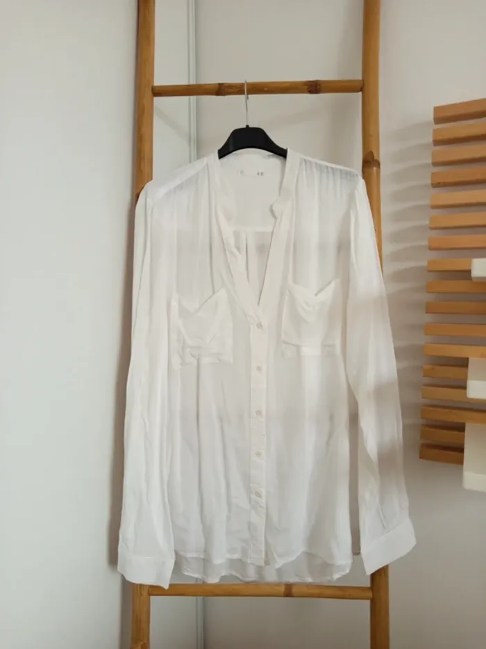 Chemise blouse fluide blanche Lft taille XL - photo numéro 2