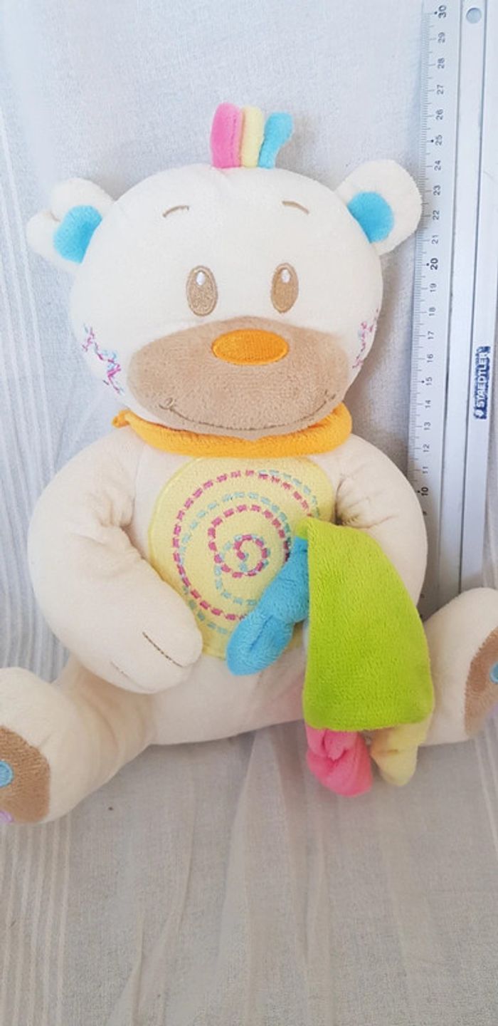 Peluche ourson beige Bellodoux - photo numéro 5