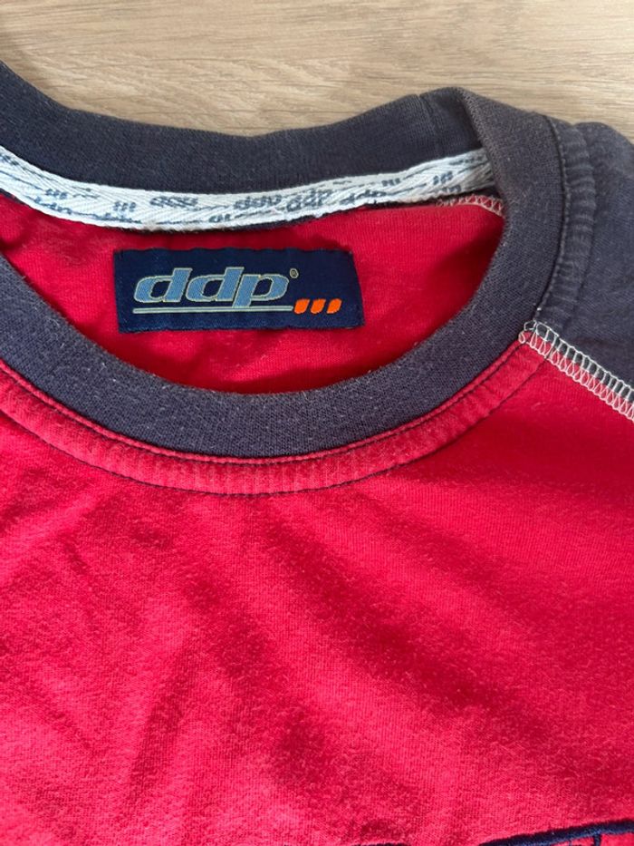 T-shirt vintage DDP rouge et bleu marine – Taille 16 ans - photo numéro 2