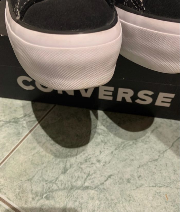 Converse compensées en daim noir 37 - photo numéro 4