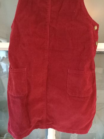 Robe salopette velours bordeaux neuve