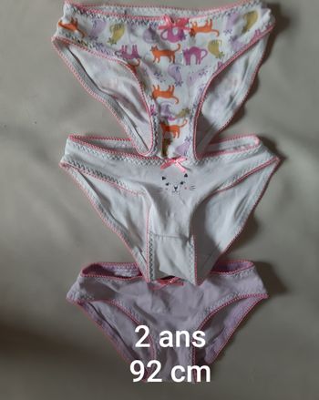 lot de 3 culottes fille DPAM - chats - 2 ans - 92 cm