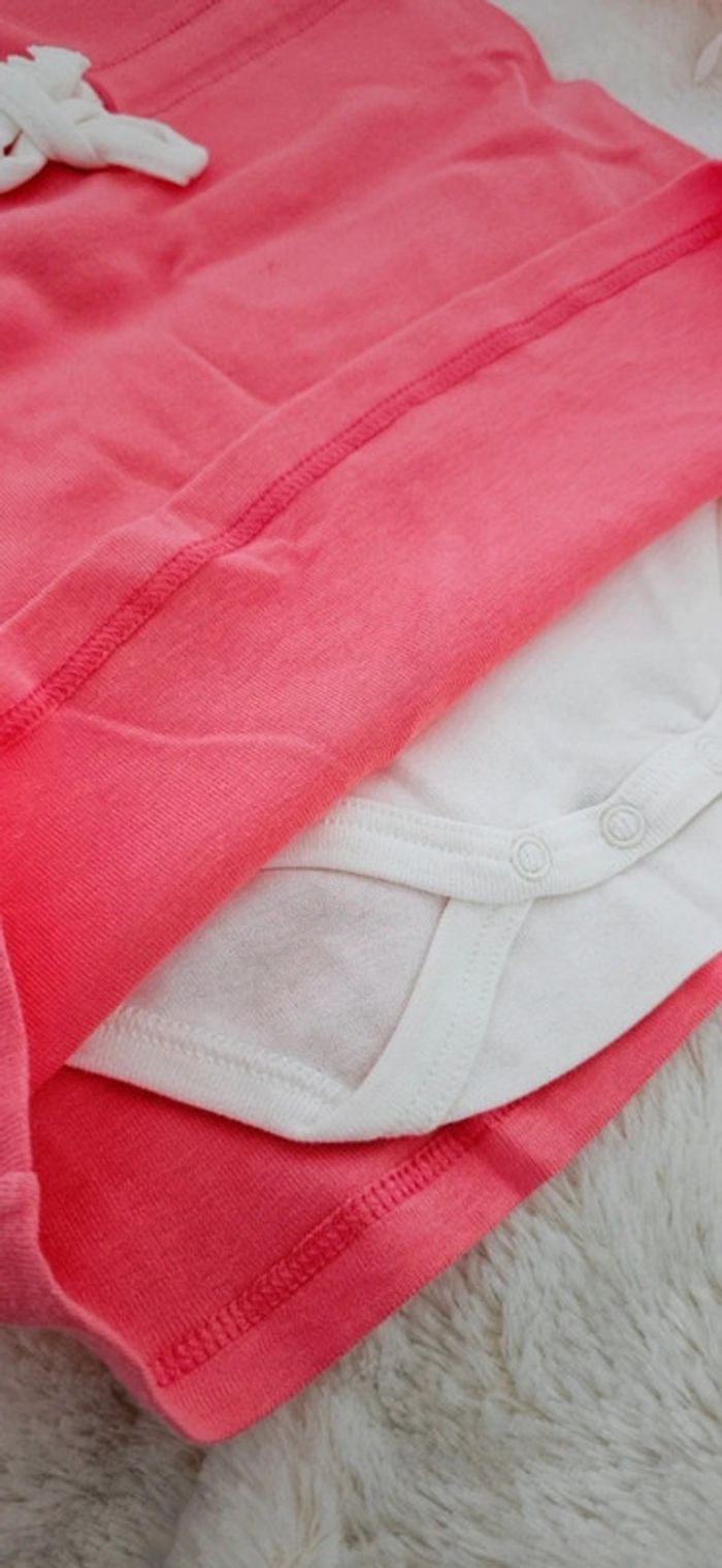 Robe 100% coton Body intégré Petit Bateau Taille 12 mois - photo numéro 4