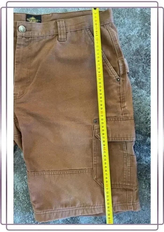 Short carpenter workwear homme Trademax 40x32 Pantaloncini carpentiere uomo Zimmermannsshorts Herren - photo numéro 5