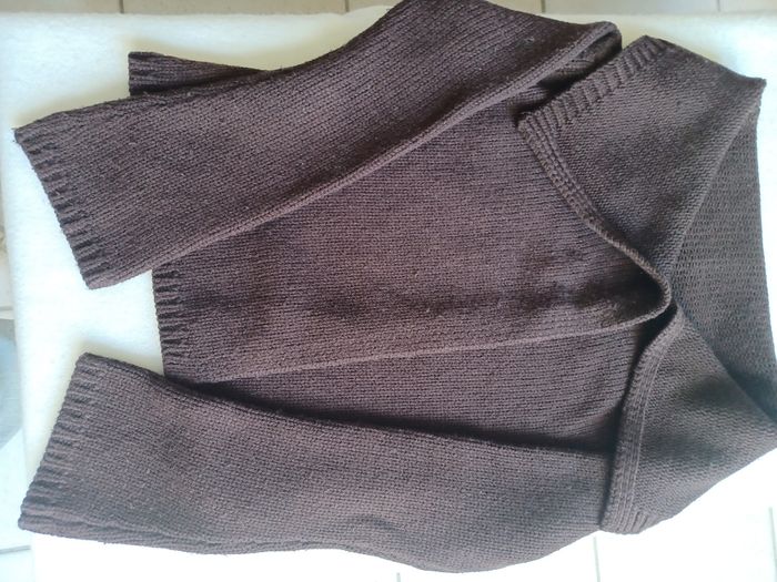 Gilet marron manches longues Promod taille 1/S - photo numéro 3