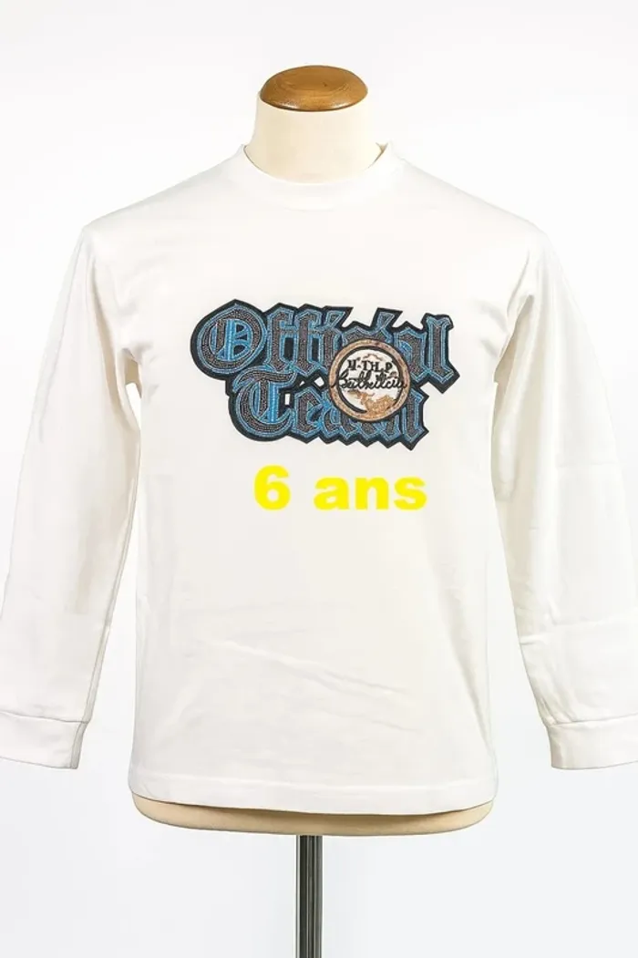Tee shirt manche longue crème imprimé multicolore RG 512 Taille 6 ans