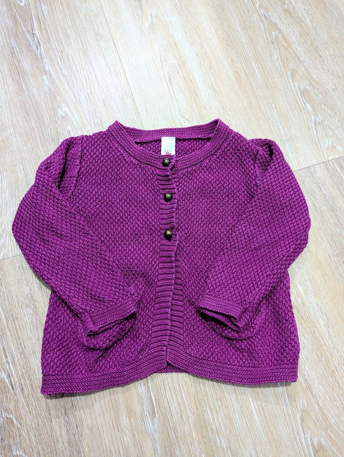 Gilet violet 36 mois bébé fille