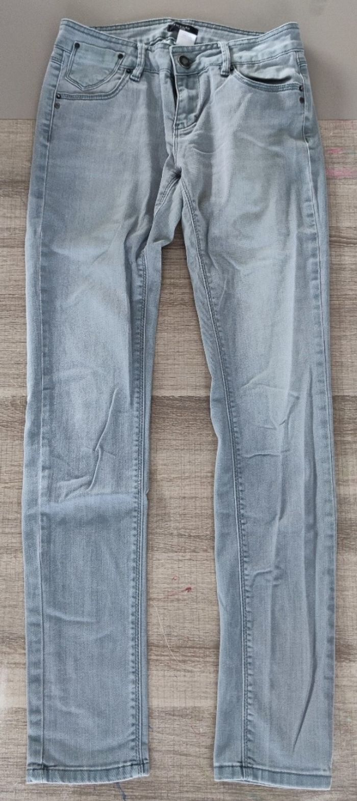 Jean gris femme La Redoute taille 40 coupe slim très bon état
