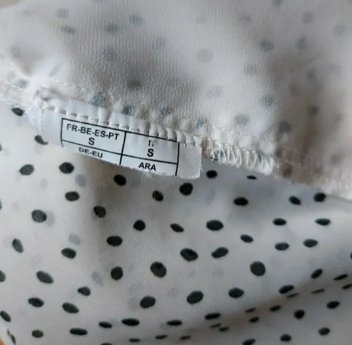 Top débardeur blanc pois noirs léger voile - photo numéro 3