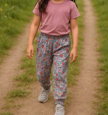 Pantalon ample fille liberty taille 6/7ans