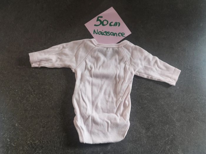 Body croisé rose à pois 0 mois - photo numéro 3